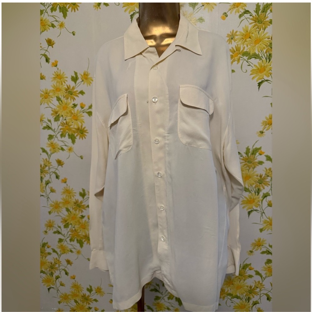 L’ Homme 100 % silk long sleeve shirt